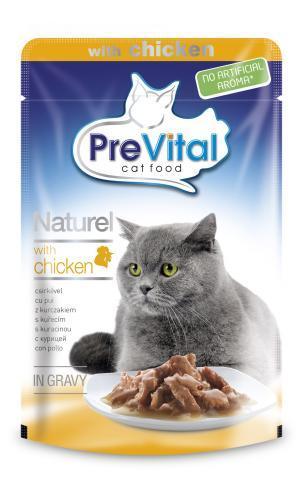PreVital פאוץ’ עוף ברוטב לחתול 85 ג’ פרי ויטל